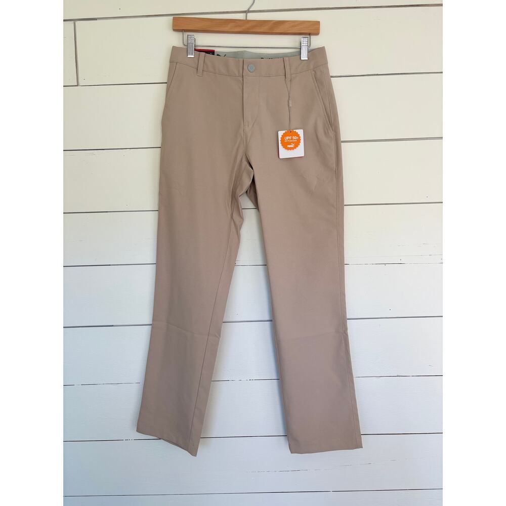 Puma Jackpot Chino Pant Tan Mens 28/30 Performance‎ Pant Golf NWT